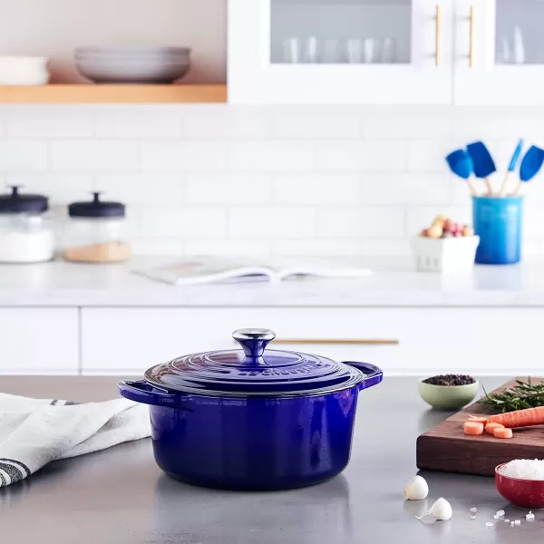Le Creuset Enameled Cast Iron Signature Round Dutch Oven, 5.5 qt., Rhone