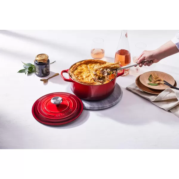 Le Creuset Enameled Cast Iron Signature Round Dutch Oven, 5.5 qt., Rhone