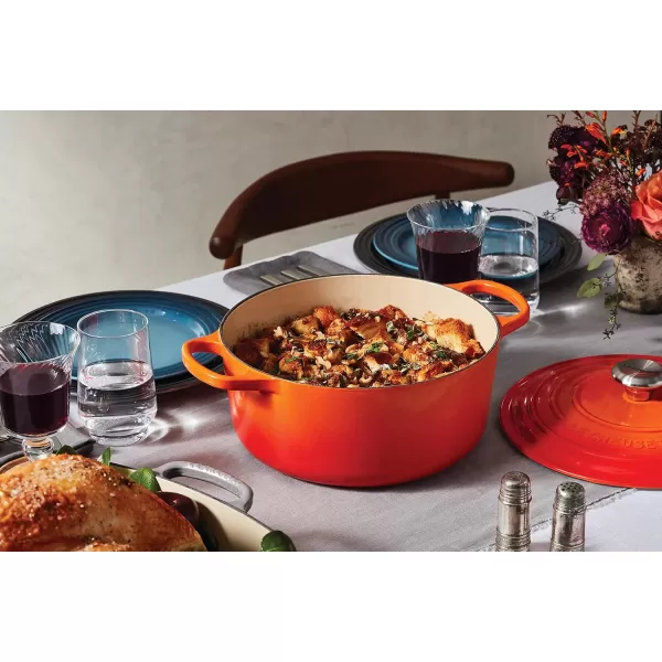 Le Creuset Enameled Cast Iron Signature Round Dutch Oven, 5.5 qt., Rhone