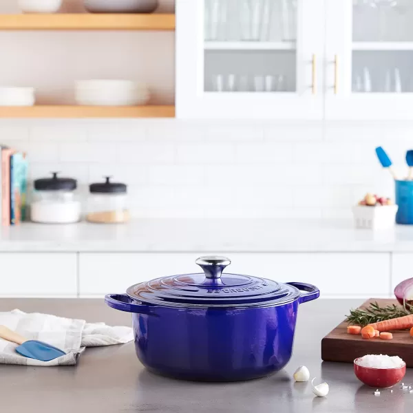 Le Creuset Enameled Cast Iron Signature Round Dutch Oven, 5.5 qt., Rhone
