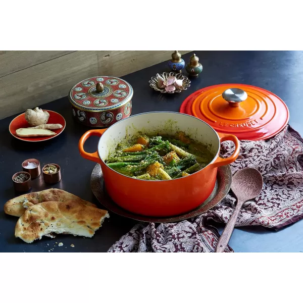 Le Creuset Enameled Cast Iron Signature Round Dutch Oven, 5.5 qt., Rhone