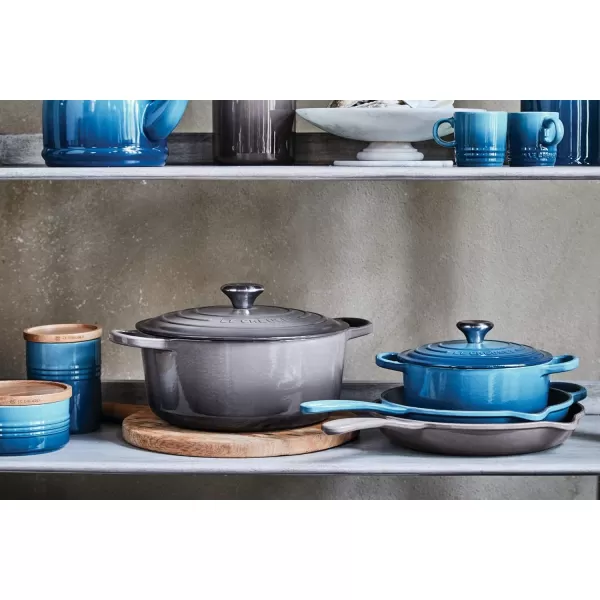 Le Creuset Enameled Cast Iron Signature Round Dutch Oven, 5.5 qt., Rhone
