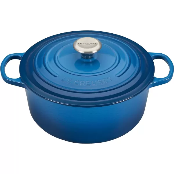 Le Creuset Enameled Cast Iron Signature Round Dutch Oven, 5.5 qt., Rhone