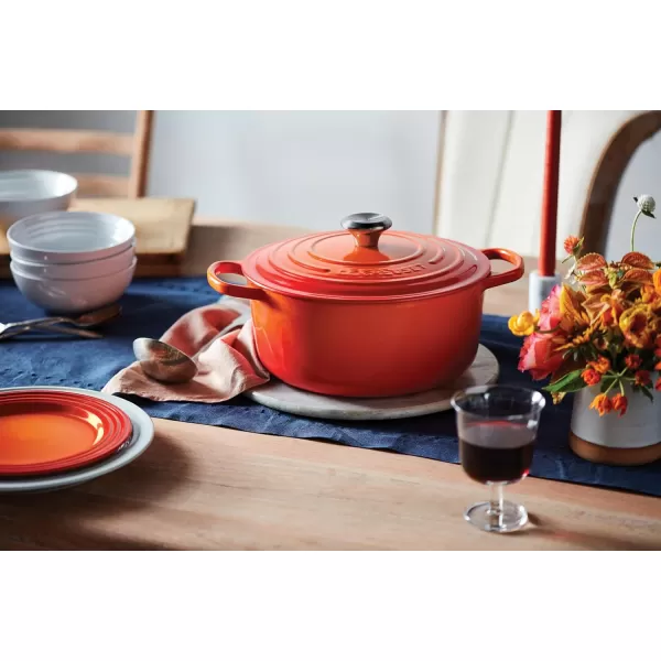 Le Creuset Enameled Cast Iron Signature Round Dutch Oven, 5.5 qt., Rhone