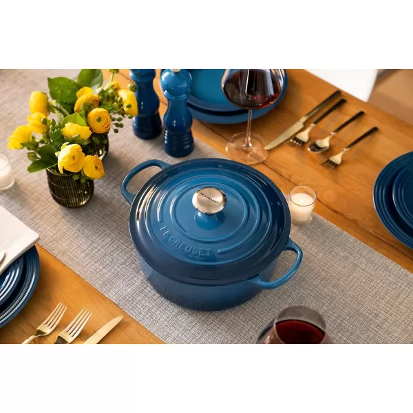 Le Creuset Enameled Cast Iron Signature Round Dutch Oven, 5.5 qt., Rhone