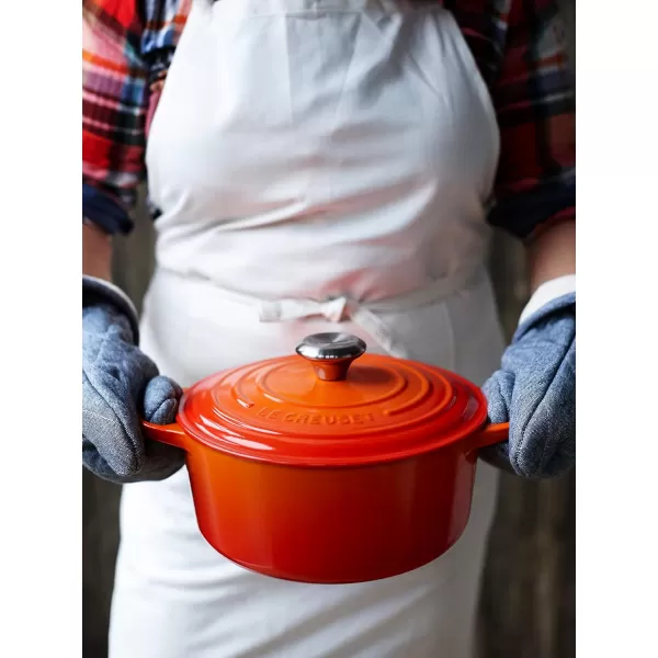 Le Creuset Enameled Cast Iron Signature Round Dutch Oven, 5.5 qt., Rhone