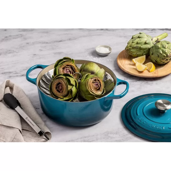 Le Creuset Enameled Cast Iron Signature Round Dutch Oven, 5.5 qt., Rhone