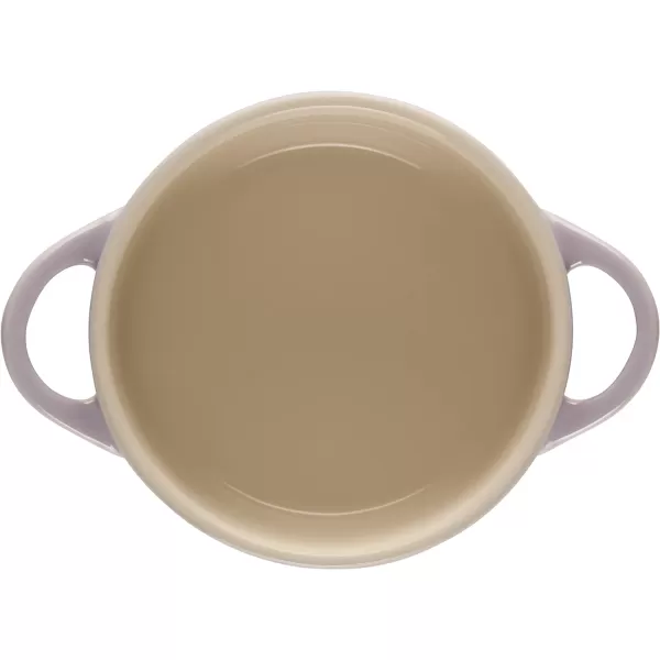 Le Creuset Stoneware Mini Round Cocotte with Flower Lid, 8oz., Nectar