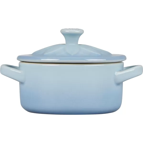 Le Creuset Stoneware Mini Round Cocotte with Flower Lid, 8oz., Nectar