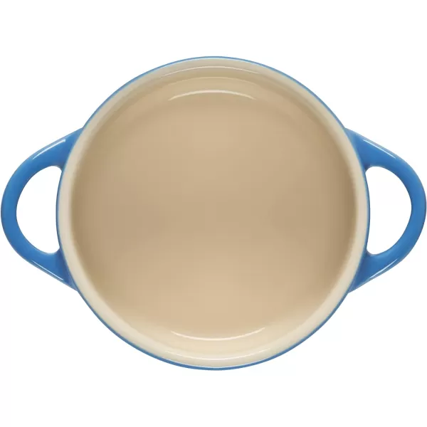 Le Creuset Stoneware Mini Round Cocotte with Flower Lid, 8oz., Nectar
