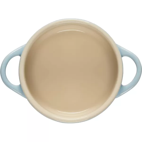 Le Creuset Stoneware Mini Round Cocotte with Flower Lid, 8oz., Nectar