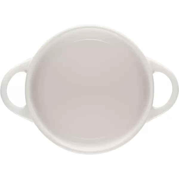 Le Creuset Stoneware Mini Round Cocotte with Flower Lid, 8oz., Nectar