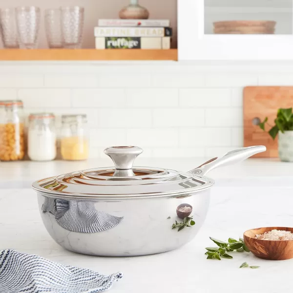 Le Creuset Tri-Ply Stainless Steel 3.5 Quart Saucier Pan