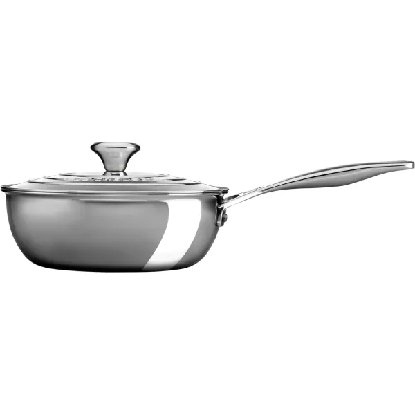Le Creuset Tri-Ply Stainless Steel 3.5 Quart Saucier Pan