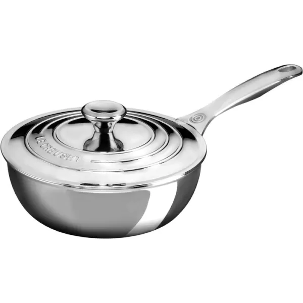Le Creuset Tri-Ply Stainless Steel 3.5 Quart Saucier Pan