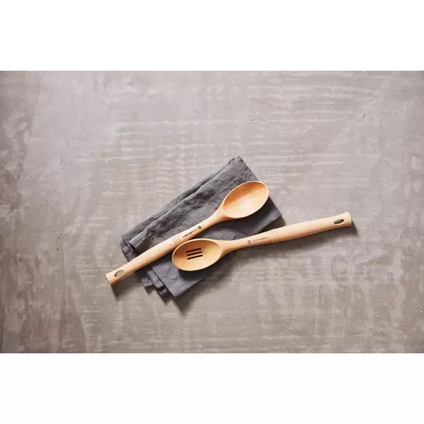 Le Creuset Revolution Scraping Spoon, 12.5" x 2.5", Wood
