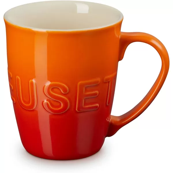 imageLe Creuset Stoneware 20 oz ExtraLarge Logo Coffee Mug Sea SaltFlame