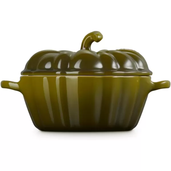 imageLe Creuset Stoneware Pumpkin Mini Cocotte 12 oz OliveOlive