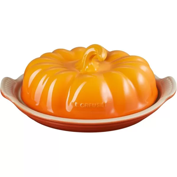 imageLe Creuset Stoneware Pumpkin Butter Dish PersimmonPersimmon
