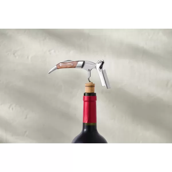 imageLe Creuset Black Walnut OneStep Waiters Friend Corkscrew Wine OpenerBlack Walnut
