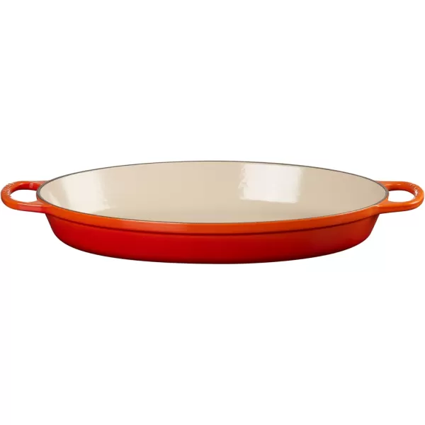imageLe Creuset Enamel Cast Iron Signature Oval Baker 3 quart Cerise Cherry RedFlame