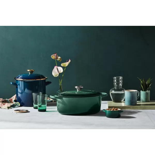 imageLe Creuset Enameled Cast Iron Signature Oval Dutch Oven 675 qt Sea SaltArtichaut