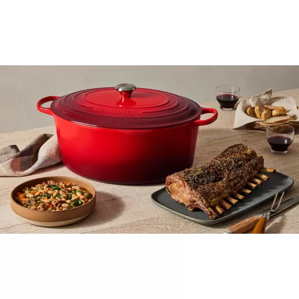 imageLe Creuset Enameled Cast Iron Signature Oval Dutch Oven 675 qt Sea SaltArtichaut