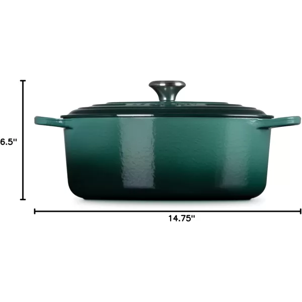 imageLe Creuset Enameled Cast Iron Signature Oval Dutch Oven 675 qt Sea SaltArtichaut