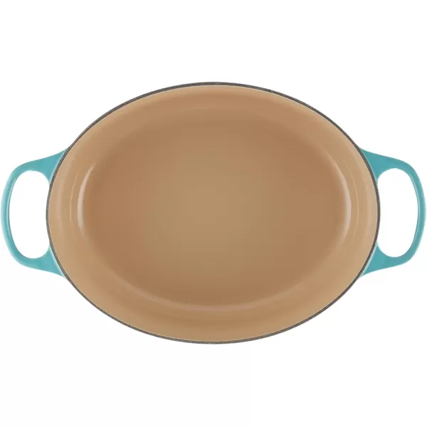 imageLe Creuset Enameled Cast Iron Signature Oval Dutch Oven 675 qt Sea SaltCaribbean