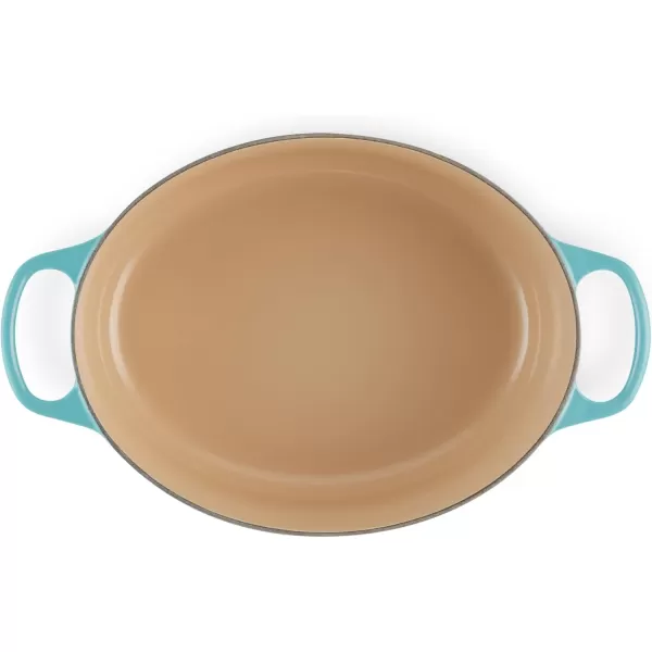 imageLe Creuset Enameled Cast Iron Signature Oval Dutch Oven 675 qt Sea SaltCaribbean