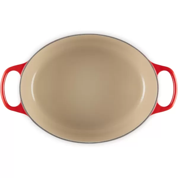 imageLe Creuset Enameled Cast Iron Signature Oval Dutch Oven 675 qt Sea SaltCerise