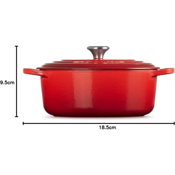 imageLe Creuset Enameled Cast Iron Signature Oval Dutch Oven 675 qt Sea SaltCerise