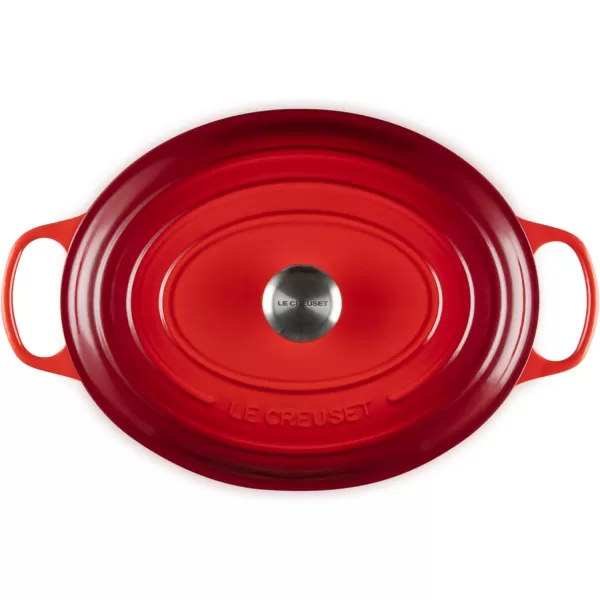 imageLe Creuset Enameled Cast Iron Signature Oval Dutch Oven 675 qt Sea SaltCerise