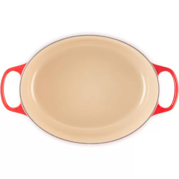 imageLe Creuset Enameled Cast Iron Signature Oval Dutch Oven 675 qt Sea SaltCerise