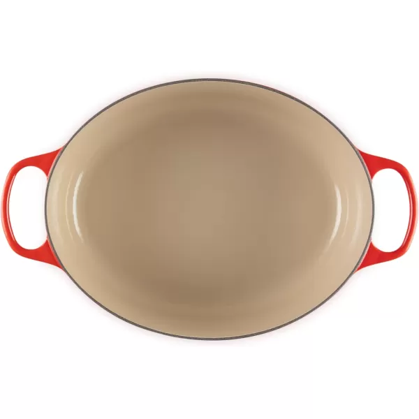 imageLe Creuset Enameled Cast Iron Signature Oval Dutch Oven 675 qt Sea SaltCerise
