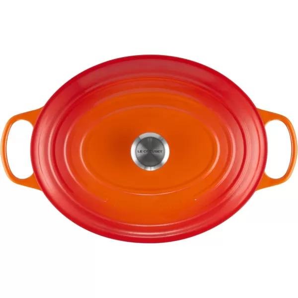 imageLe Creuset Enameled Cast Iron Signature Oval Dutch Oven 675 qt Sea SaltFlame