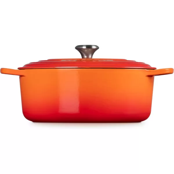 imageLe Creuset Enameled Cast Iron Signature Oval Dutch Oven 675 qt Sea SaltFlame
