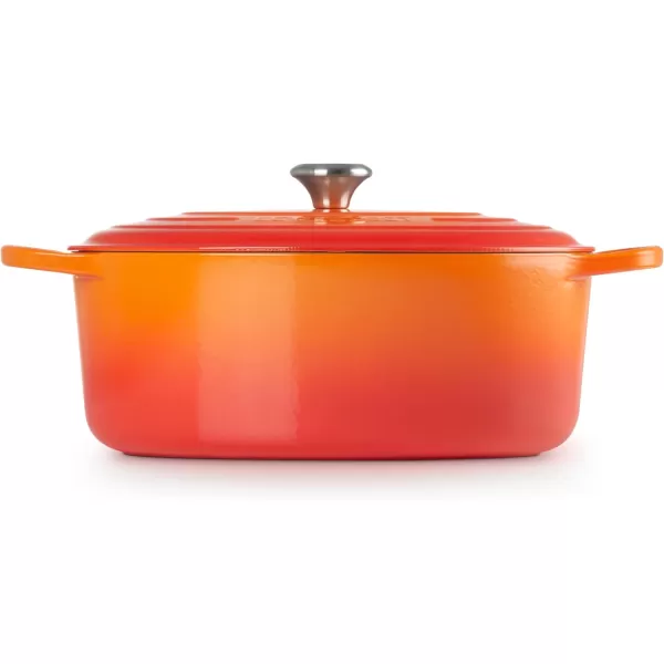 imageLe Creuset Enameled Cast Iron Signature Oval Dutch Oven 675 qt Sea SaltFlame