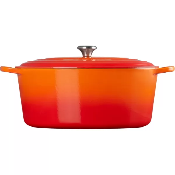 imageLe Creuset Enameled Cast Iron Signature Oval Dutch Oven 675 qt Sea SaltFlame