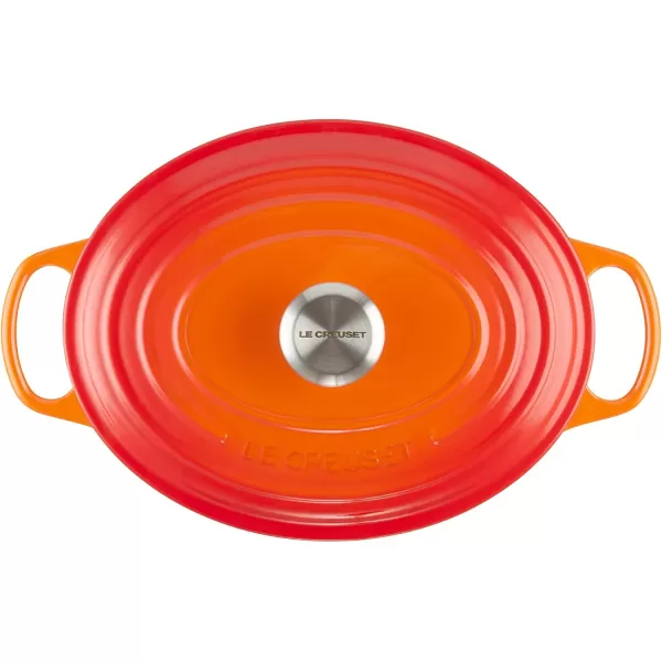 imageLe Creuset Enameled Cast Iron Signature Oval Dutch Oven 675 qt Sea SaltFlame