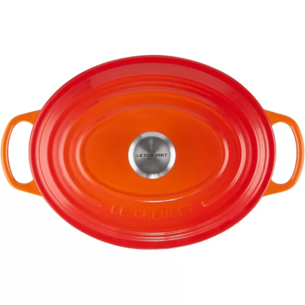 imageLe Creuset Enameled Cast Iron Signature Oval Dutch Oven 675 qt Sea SaltFlame