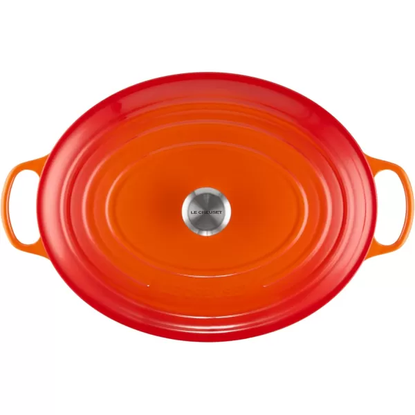 imageLe Creuset Enameled Cast Iron Signature Oval Dutch Oven 675 qt Sea SaltFlame
