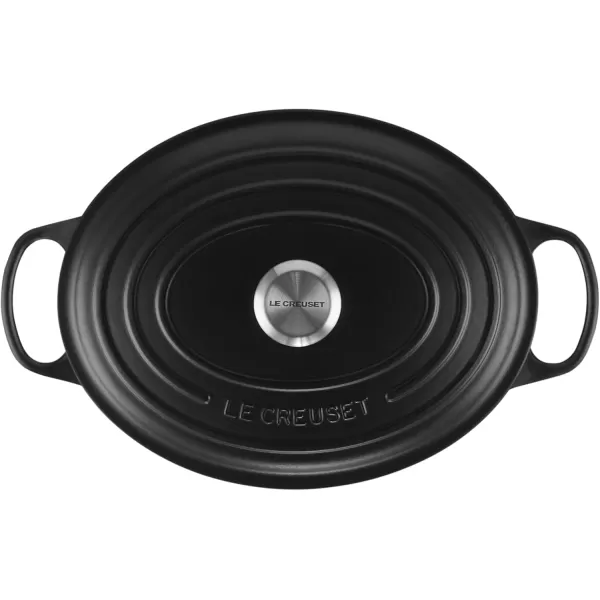 imageLe Creuset Enameled Cast Iron Signature Oval Dutch Oven 675 qt Sea SaltLicorice