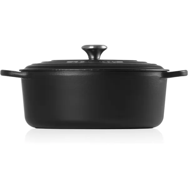 imageLe Creuset Enameled Cast Iron Signature Oval Dutch Oven 675 qt Sea SaltLicorice