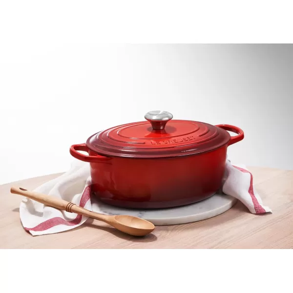 imageLe Creuset Enameled Cast Iron Signature Oval Dutch Oven 675 qt Sea SaltMarseile