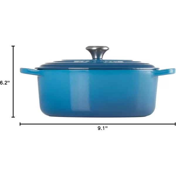 imageLe Creuset Enameled Cast Iron Signature Oval Dutch Oven 675 qt Sea SaltMarseille
