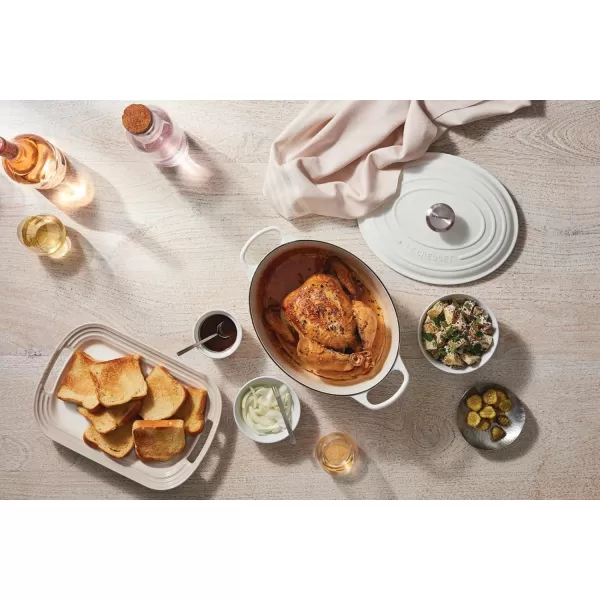 imageLe Creuset Enameled Cast Iron Signature Oval Dutch Oven 675 qt Sea SaltMarseille