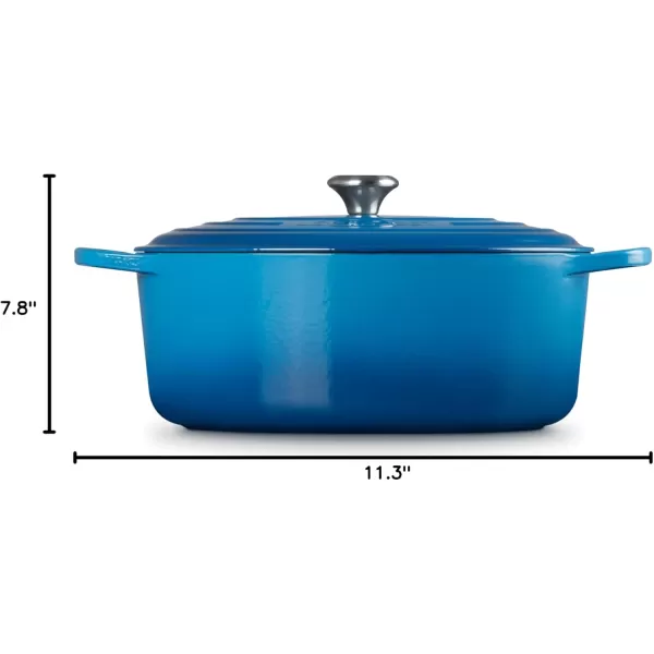 imageLe Creuset Enameled Cast Iron Signature Oval Dutch Oven 675 qt Sea SaltMarseille