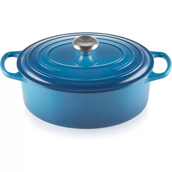 imageLe Creuset Enameled Cast Iron Signature Oval Dutch Oven 675 qt Sea SaltMarseille