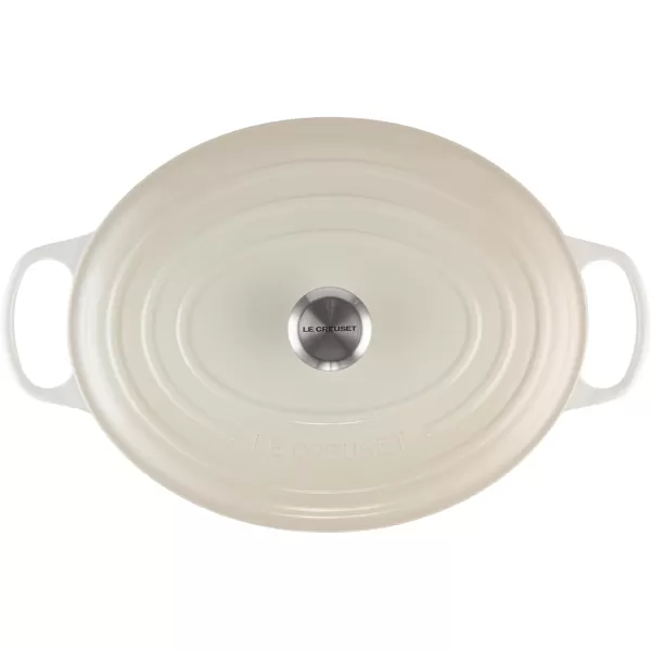 imageLe Creuset Enameled Cast Iron Signature Oval Dutch Oven 675 qt Sea SaltMeringue